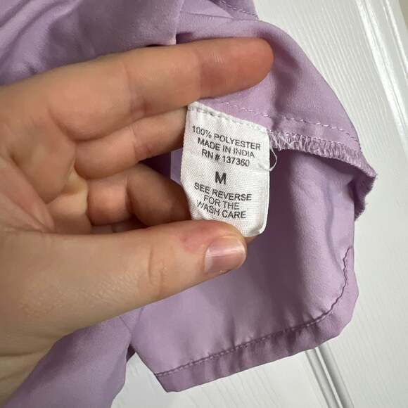 Live 4 Truth Lavender V-Neck Smocked Peplum Top with Ruffle Flutter Sleeves - Picture 6 of 6